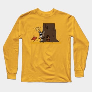 Doodle Mouse Autumn Fall Long Sleeve T-Shirt